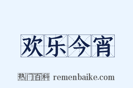 欢乐今宵是什么意思的图片